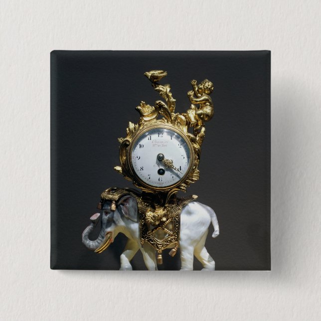 Chapa Cuadrada Reloj del escritorio (Anverso)