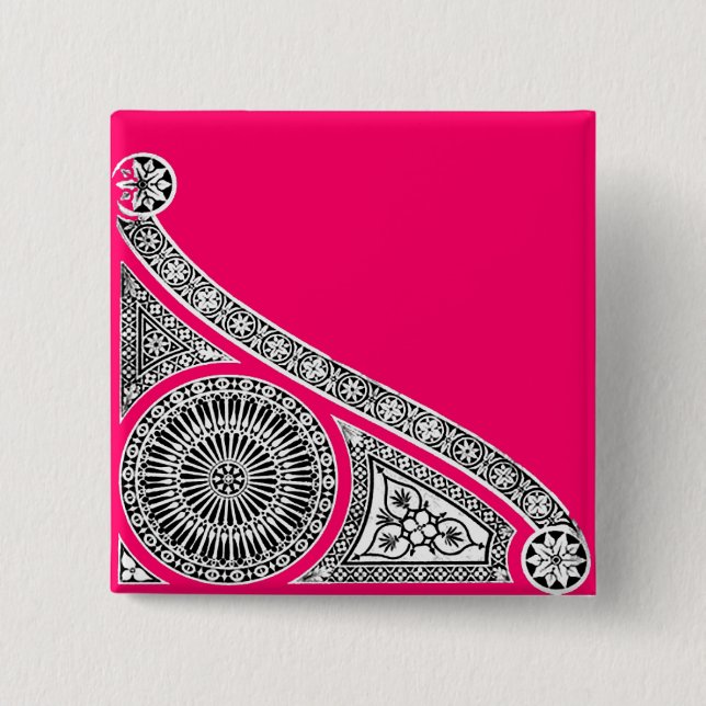 Chapa Cuadrada RENAISSANCE Decoración arquitectónica en blanco ne (Anverso)