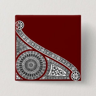 Chapa Cuadrada RENAISSANCE Decoración arquitectónica en blanco ne