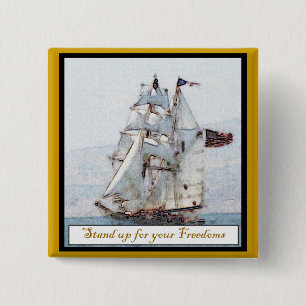 Chapa Cuadrada Represente para arriba sus libertades