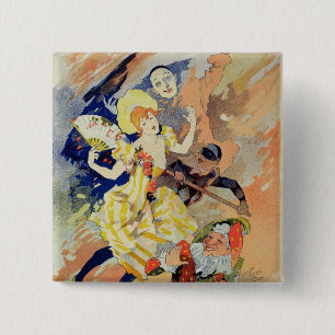 Chapa Cuadrada Reproducción de un poster para una pantomima, 1891