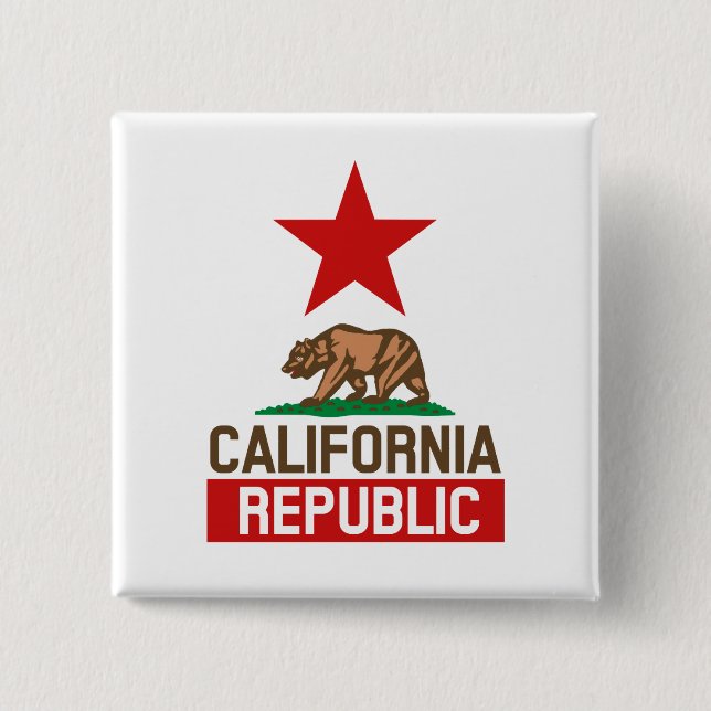 Chapa Cuadrada República California (Anverso)