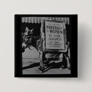 Chapa Cuadrada Republicano del voto de las mujeres
