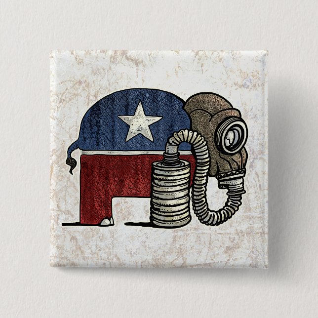 Chapa Cuadrada RepubliCAN'T Anti_GOP (Anverso)