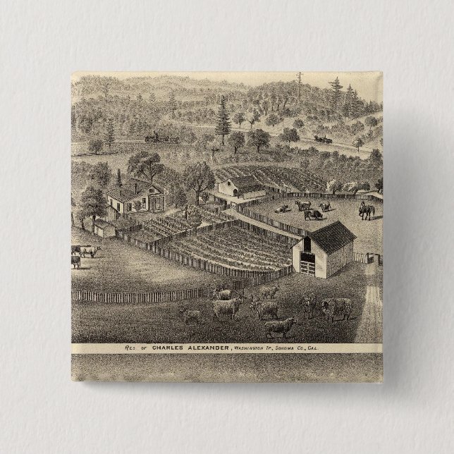 Chapa Cuadrada Residencias de Charles Alexander (Anverso)