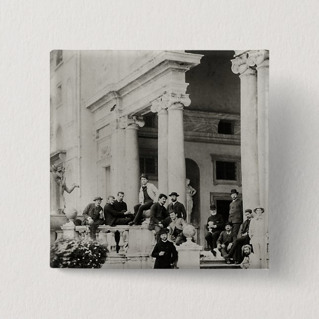 Chapa Cuadrada Residentes del chalet Medici en Roma (Anverso)