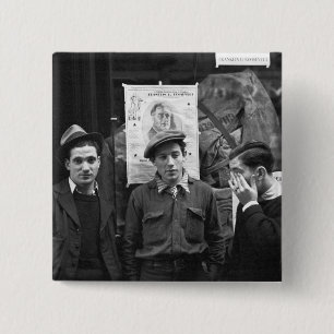 Chapa Cuadrada Resistencias de la calle para el FDR: 1936