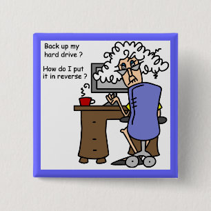 Chapa Cuadrada Respaldo de la impulsión dura chistoso