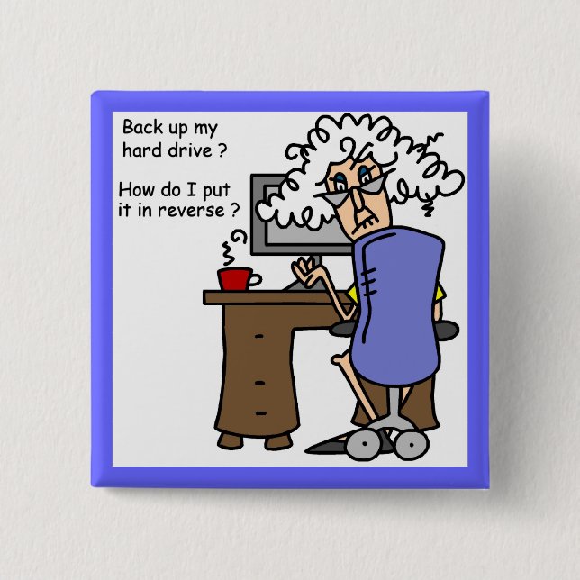 Chapa Cuadrada Respaldo de la impulsión dura chistoso (Anverso)