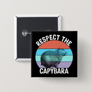 Chapa Cuadrada Respetar La Capybara Amante De Capybara Divertido