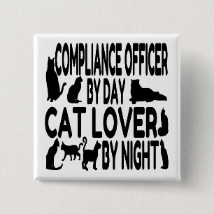 Chapa Cuadrada Responsable de cumplimiento de Cat Lover