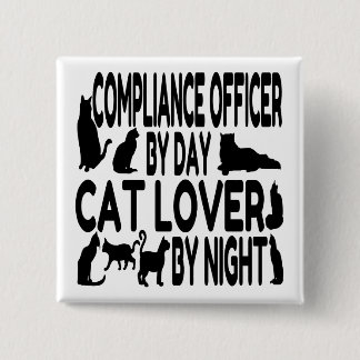Chapa Cuadrada Responsable de cumplimiento de Cat Lover
