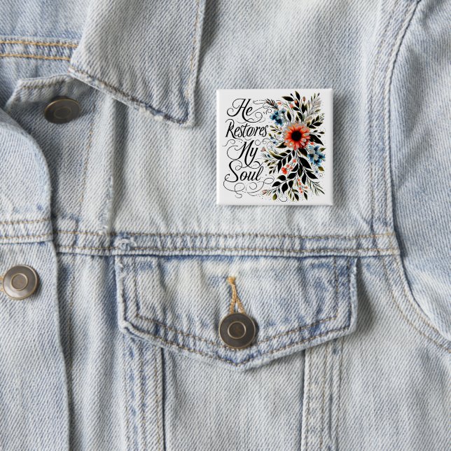 Chapa Cuadrada Restaura mi debería floral (In situ)