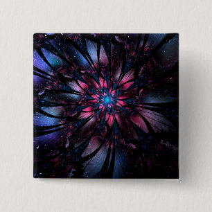 Chapa Cuadrada Resumen del diseño de flor fractal.