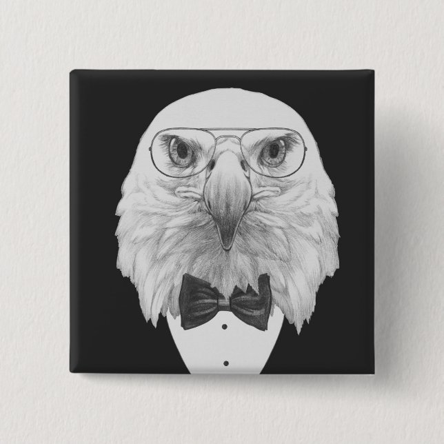 Chapa Cuadrada Retrato con clase de Eagle (Anverso)
