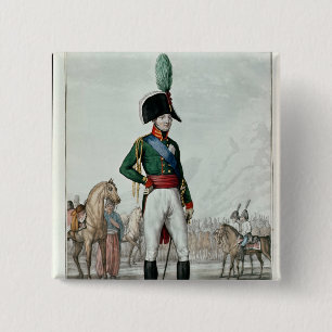 Chapa Cuadrada Retrato de Alejandro I Pavlovich con su ejército
