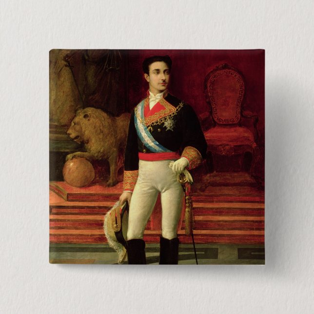 Chapa Cuadrada Retrato de Alfonso XII 1876 (Anverso)
