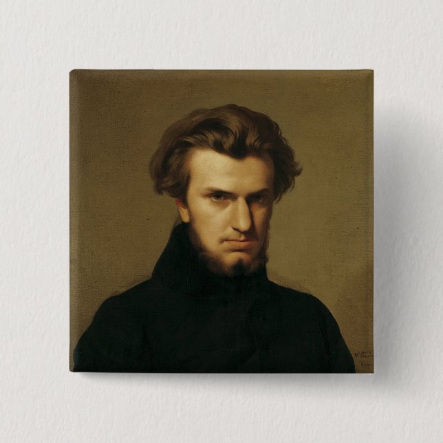 Chapa Cuadrada Retrato de Ambroise Thomas 1834 (Anverso)