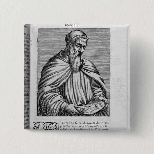 Chapa Cuadrada Retrato de Amerigo Vespucci (Anverso)