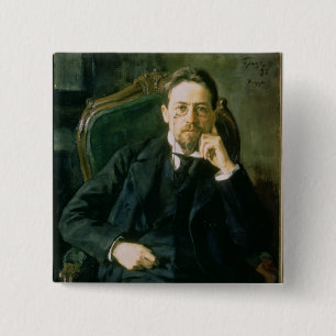 Chapa Cuadrada Retrato de Antón Pavlovich Chekhov, 1898