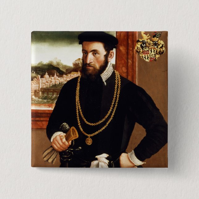 Chapa Cuadrada Retrato de Antón Rummel von Liechtenan (Anverso)