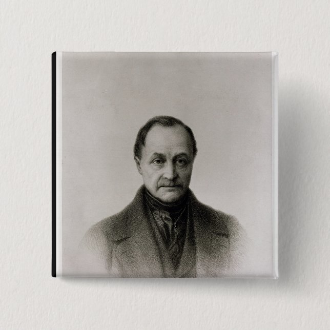 Chapa Cuadrada Retrato de Auguste Comte, filósofo francés (Anverso)