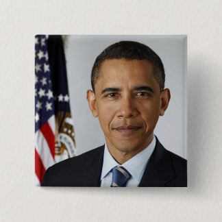 Chapa Cuadrada Retrato de Barack Obama en la Casa Blanca