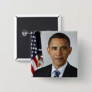 Chapa Cuadrada Retrato de Barack Obama en la Casa Blanca