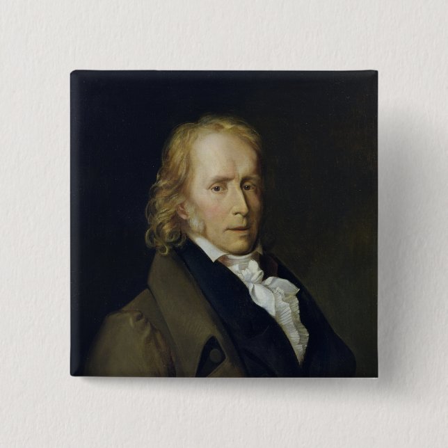 Chapa Cuadrada Retrato de Benjamin Constant de Rebecque (Anverso)