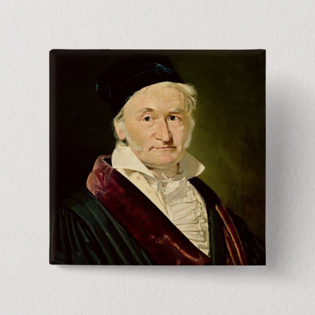 Chapa Cuadrada Retrato de Carl Friedrich Gauss, 1840 (Anverso)