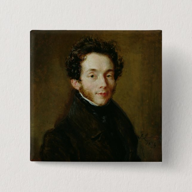 Chapa Cuadrada Retrato de Carl Maria Friedrich Ernst von (Anverso)