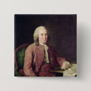 Chapa Cuadrada Retrato de Carl von Linnaeus