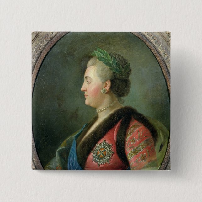 Chapa Cuadrada Retrato de Catherine II de Rusia (Anverso)