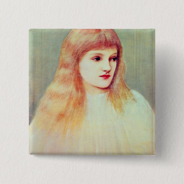 Chapa Cuadrada Retrato de Cecily Horner, 1895 (Anverso)