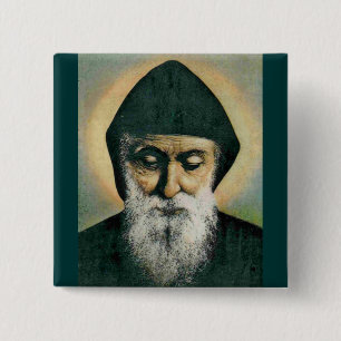 Chapa Cuadrada Retrato de Charbel del santo
