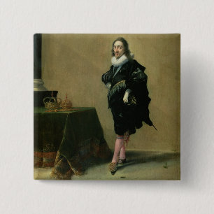 Chapa Cuadrada Retrato de Charles I (1600-49) 1632 (aceite en el