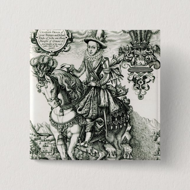 Chapa Cuadrada Retrato de Charles I como príncipe (Anverso)