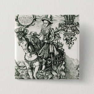 Chapa Cuadrada Retrato de Charles I como príncipe