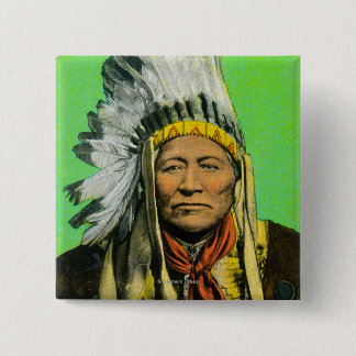 Chapa Cuadrada Retrato de Chief Washakie