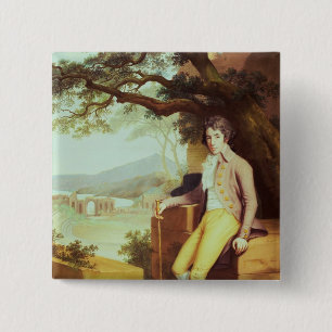 Chapa Cuadrada Retrato de coronel David La Touche de Marcey