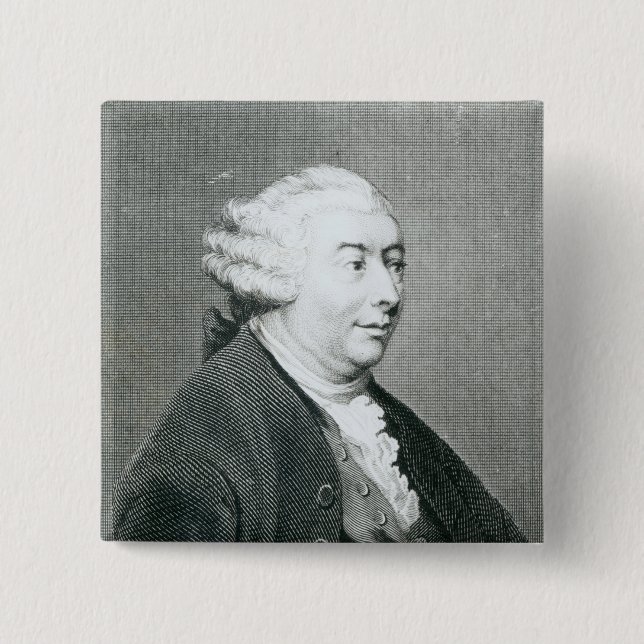 Chapa Cuadrada Retrato de David Hume (Anverso)