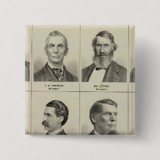 Chapa Cuadrada Retrato de Early Settler Bottineau, Minnesota