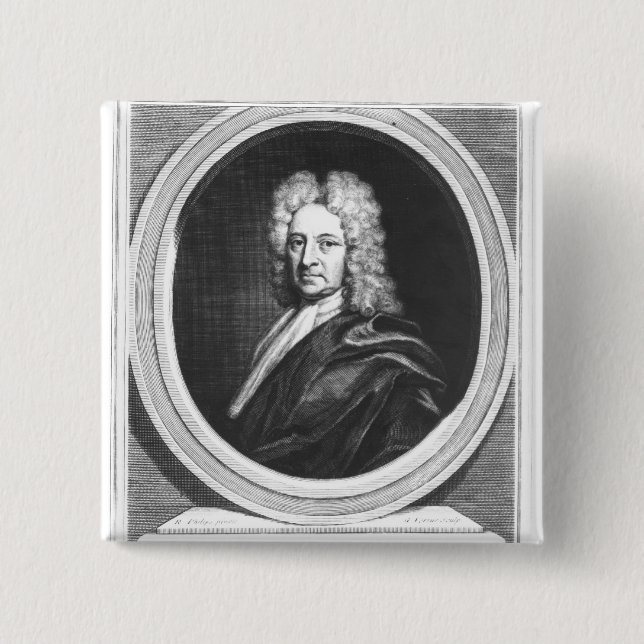 Chapa Cuadrada Retrato de Edmundo Halley (Anverso)