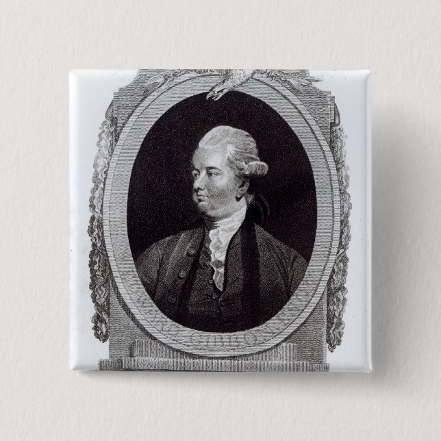 Chapa Cuadrada Retrato de Edward Gibbon (Anverso)