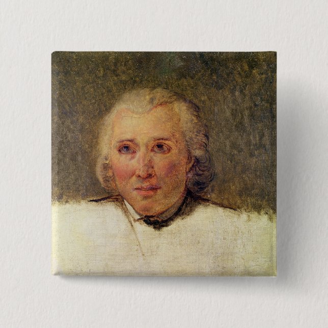 Chapa Cuadrada Retrato de Enrique Gregorio (Anverso)