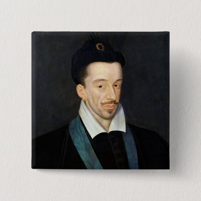 Chapa Cuadrada Retrato de Enrique III (Anverso)