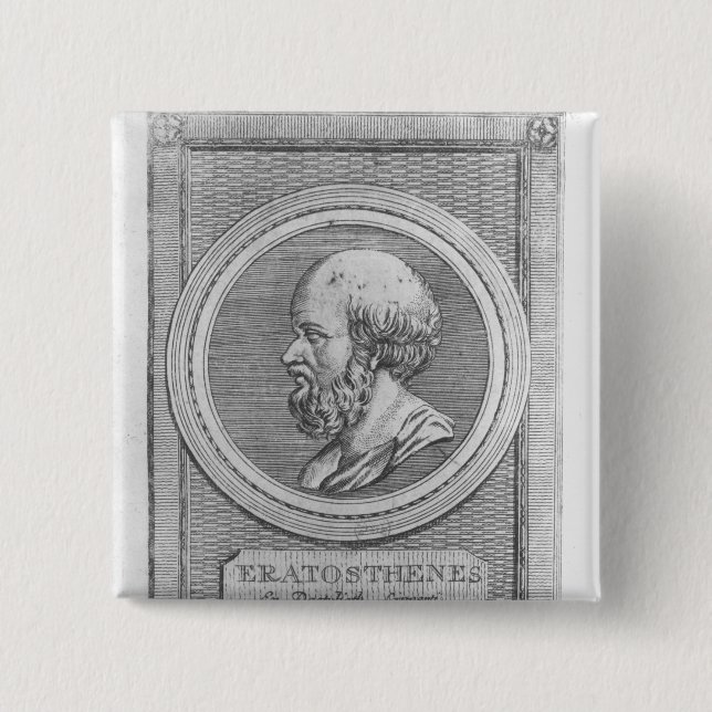 Chapa Cuadrada Retrato de Eratosthenes (Anverso)