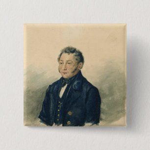 Chapa Cuadrada Retrato de Faddey Venediktovich Bulgarin, c.1840