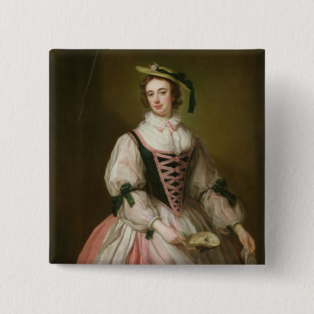 Chapa Cuadrada Retrato de Frances Macartney, c.1745 (Anverso)
