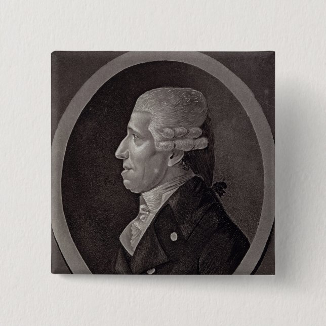 Chapa Cuadrada Retrato de Francisco Joseph Haydn (Anverso)